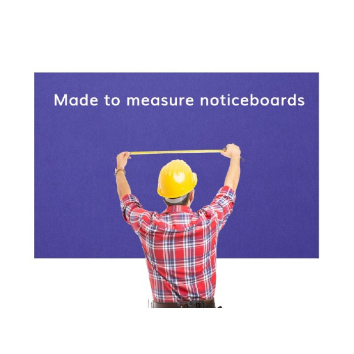 Made to Measure Felt Noticeboard Up to 1200x900mm Blue Fabric Unframed