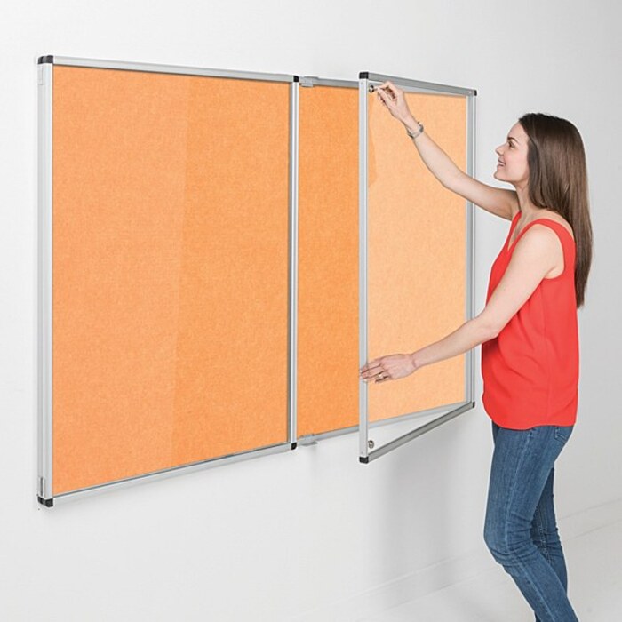 Eco-Colour Resist-a-Flame Tamperproof Noticeboard 1200 x 2400mm ORANGE