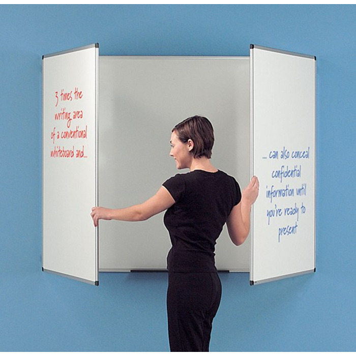 Spacesaver Folding Whiteboard 1200 x 2000mm Magnetic Surface