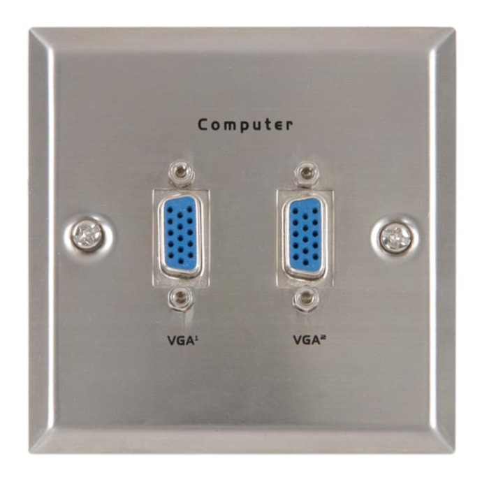 Dual VGA Wall Connector Plate
