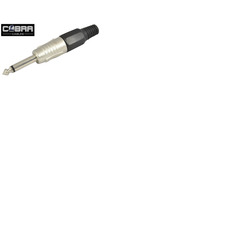Jack Plug Mono 6. 35mm-1/4" Metal Body With Strong Cable Grip