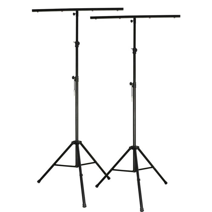 Pair of Heavy Duty Stage Lighting Stands Complete with T Bars 3. 2M