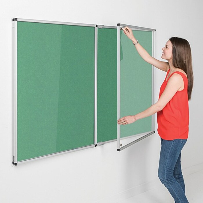Eco-Colour Resist-a-Flame Tamperproof Noticeboard 2400 x 1200mm GREEN
