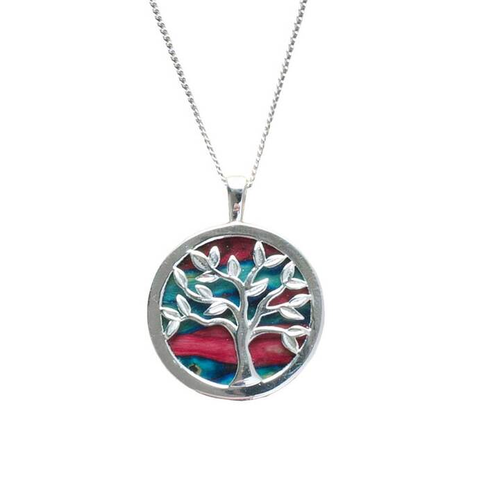 Heathergems Tree Of Life Silver Plated Pendant