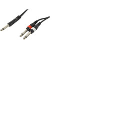 2 x 1/4" (6. 35mm) Jack (Mono) to 1 x Mono Jack