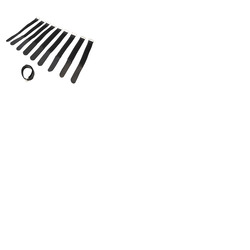 Fabric Cable Ties, Reusable With Hook & Loop Fastening 16 x 200mm Pack of 10