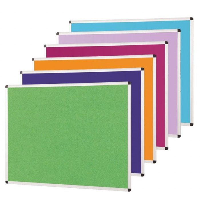 ColourPlus Aluminium Framed Noticeboard 1200x1200mm Purple