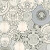 Versace Les Etoiles De la Mer Dish Wallpaper - Silver 34901-3 - 10m x 70cm
