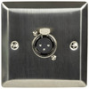 Steel Wall plate with XLR Socket