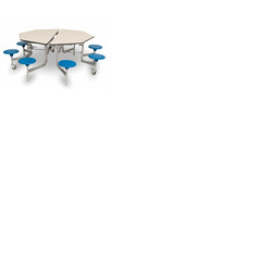 8 Seat Octagonal Mobile Folding Table