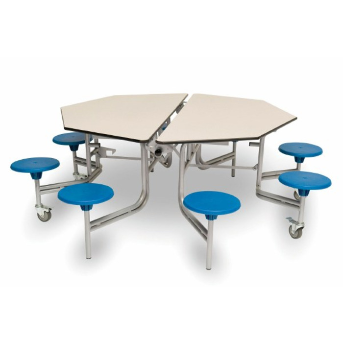 8 Seat Octagonal Mobile Folding Table
