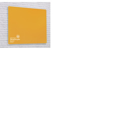 Magnetic Glass Board with your Logo 1200 x 1200mm Gold