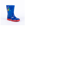 Woodstock Kids Navy Wet Dinosaur Wellington Boots