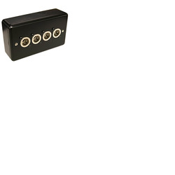 4 Way XLR 3 Pin Plate with Surface Mount Box - Male
