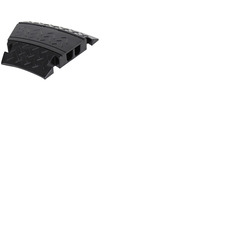 2 Channel Cable Ramp 30 Degree Corner - Black Lid