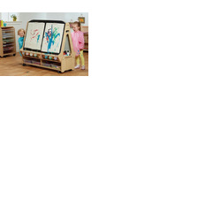 Double-Sided 4-Person Easel with Storage Trolley
