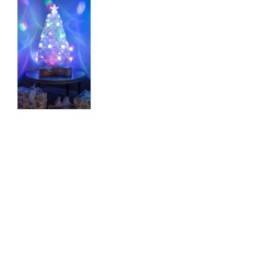 White Fibre Optic Christmas Tree 2ft to 7ft with Multicoloured LED Lights, 2ft