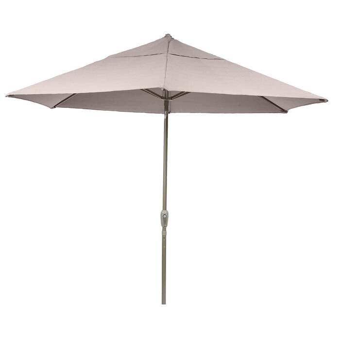 Bracken Outdoors 2. 2m Crank and Tilt Graphite 34mm Pole Round Garden Parasol - Taupe