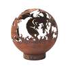 Garden Fire Ball 50cm Dragon Design with Rust Finish