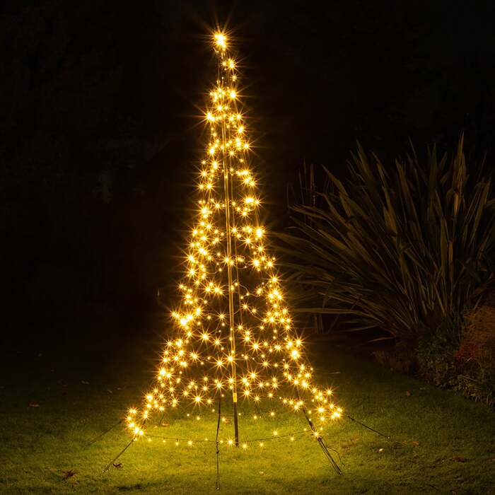 Noma Christmas Starry Nights Pole Tree with Warm White LEDs -2m, 3m, 4m, 3m (with 480 LED)