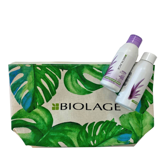 Biolage Hydrasource Mini Travel and Treat Pouch (shampoo 50ml, conditioner 50ml, deep treatment 100ml)