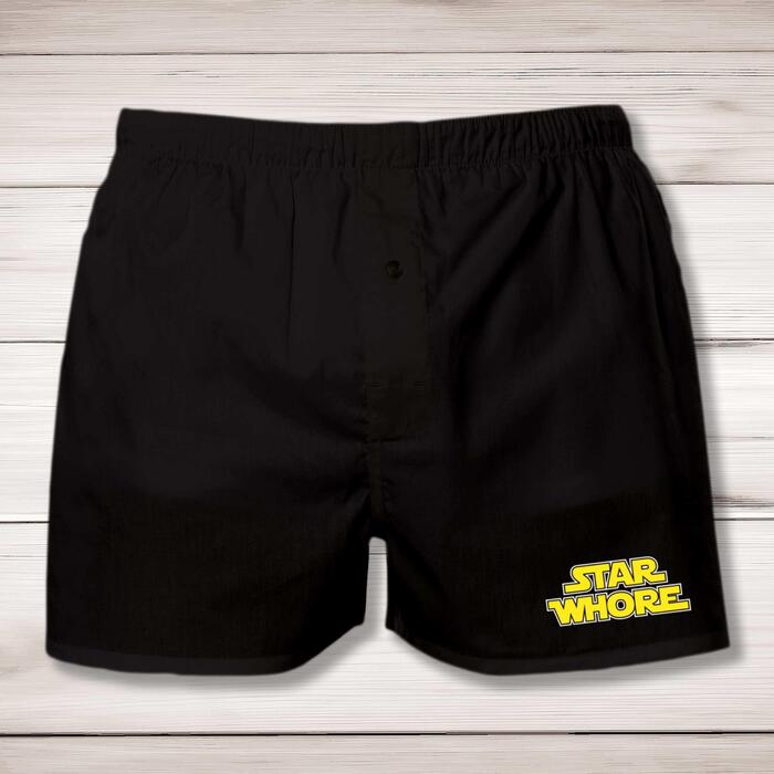 Star Whore Men's Boxers - Black, Large