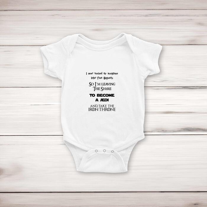 Take The Iron Throne Babygrow - White, 3-6 Months