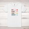 Eat Sleep Game Repeat Adult T-Shirt