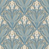 Elegance Bellflower Wallpaper Ochre / Green Muriva M66104