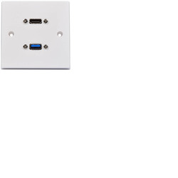 Multimedia Wallplate with 8K HDMI & USB3. 0 Sockets