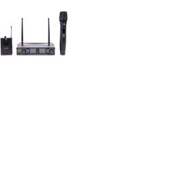UHF Dual Channel Wireless Handheld & Beltpack Microphone System