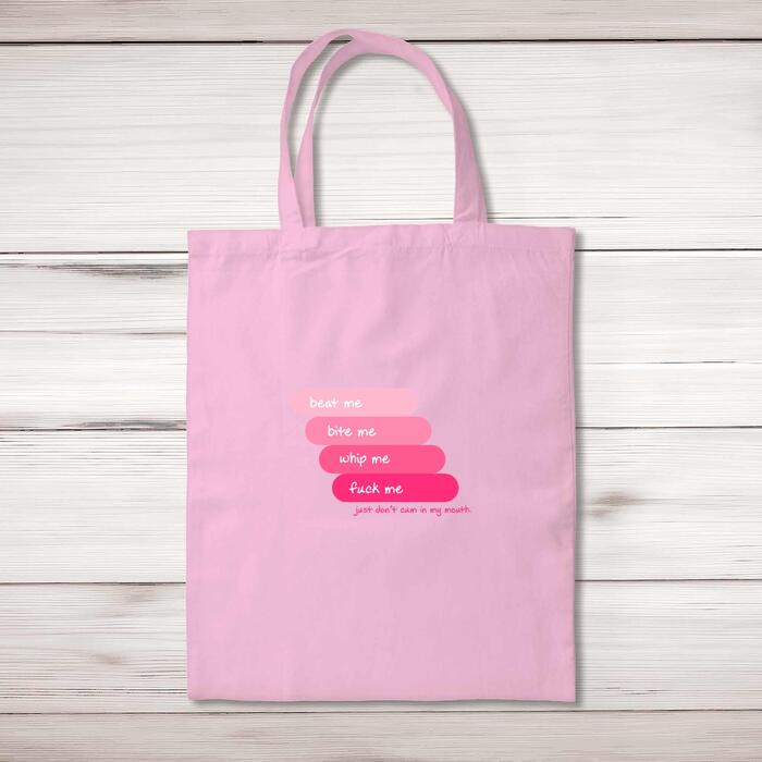 Beat Me Bite Me Whip Me Tote Bag