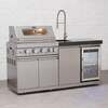 Draco Grills 4 Burner BBQ Modular Outdoor Kitchen with Sink and Fridge Unit, Mid May 2026