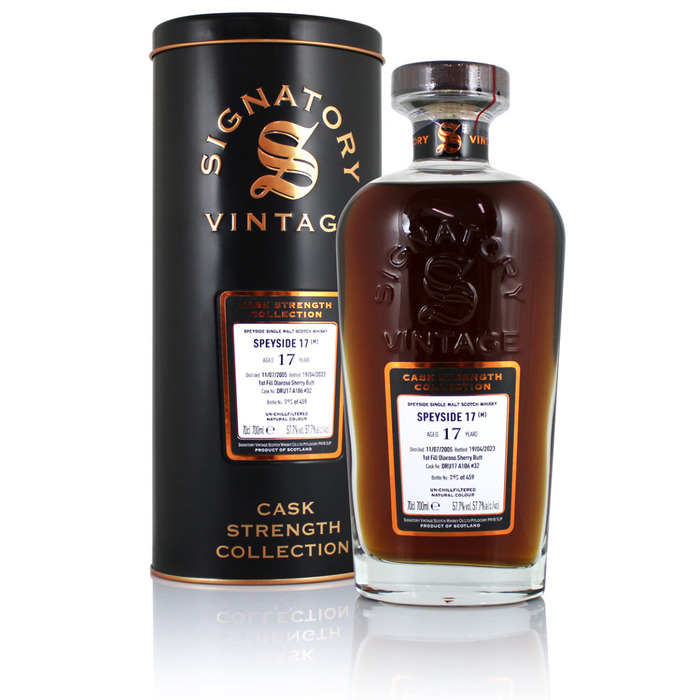 Secret Speyside (M) 2005 17YO Signatory Vintage Cask #DRU17 A106 #32