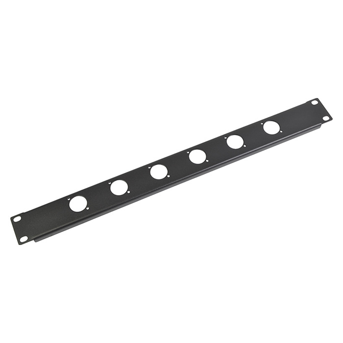 1U XLR Socket Panel D Type - 6 XLR Sockets