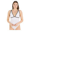 Calvin Klein Logo Tape Plunge Swimsuit