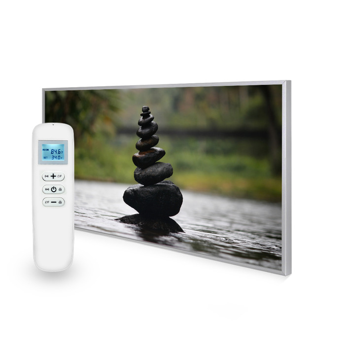 595x995 Water Pebbles Picture Nexus Wi-Fi Infrared Heating Panel 580W - Electric Wall Panel Heater