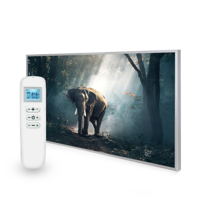 595x995 Jungle Elephant Picture Nexus Wi-Fi Infrared Heating Panel 580W - Electric Wall Panel Heater