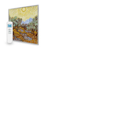 595x595 Olive Trees with Yellow Sky and Sun Picture Nexus Wi-Fi Infrared Heating Panel 350W - Electric Wall Panel Heater