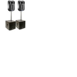 FBT J Series J12A & Subline 118SA Active Speaker Package 3200W Black/White Includes Poles & Covers