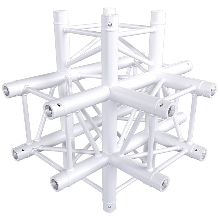 Contestage Quatro290 50mm Truss 4 Way Cross + 1 Down - White
