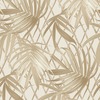 Paradise Palm Leaf Textured Heavyweight Vinyl Wallpaper Gold / Cream Rasch 539578