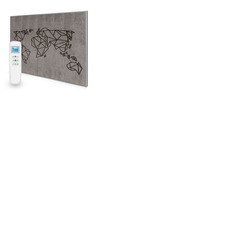 995x1195 World Map Picture Nexus Wi-Fi Infrared Heating Panel 1200W - Electric Wall Panel Heater