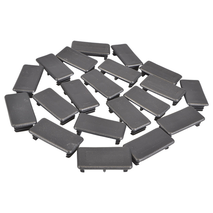 Black PVC End Caps for Slotted Channel 41 x 21mm