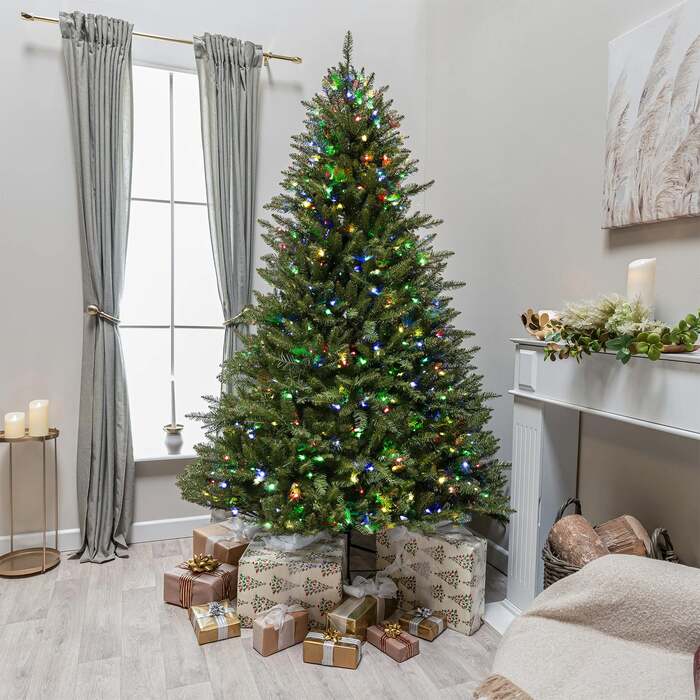Balmoral Spruce Artificial Pre-Lit PVC Christmas Tree 6. 5FT, 7. 5FT, 7. 5ft (2. 3m)