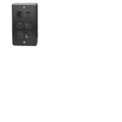Double Gang Plate and Box for D Series Connectors - 4 Way Vertical