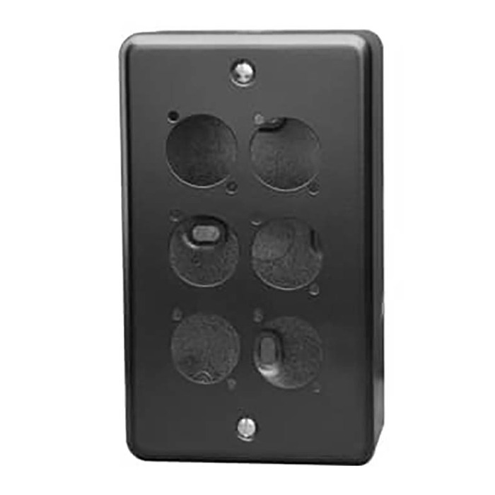 Double Gang Plate and Box for D Series Connectors - 4 Way Vertical