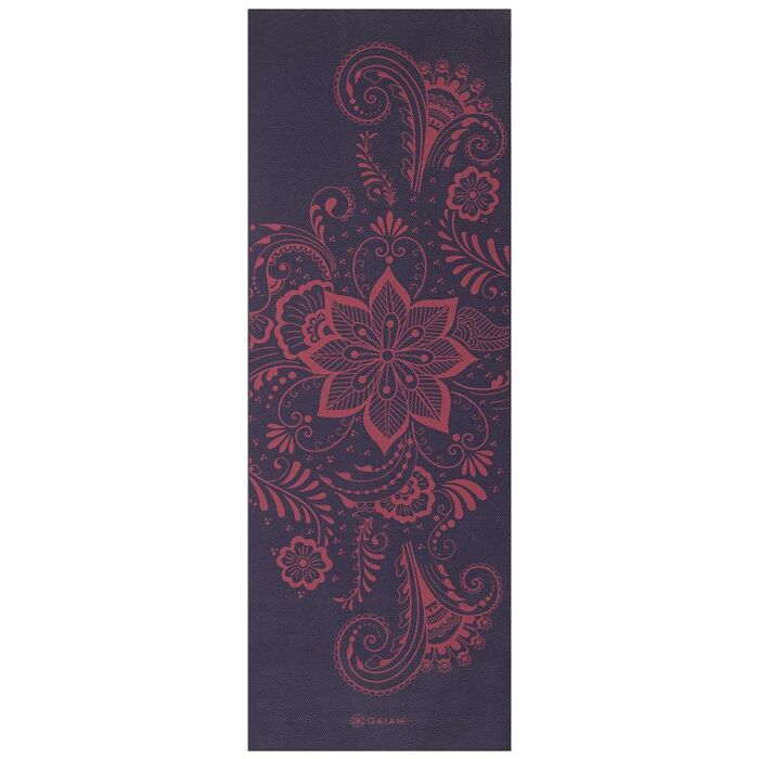 Gaiam Premium Auabergine Swirl 6MM Yoga Mat - Violet