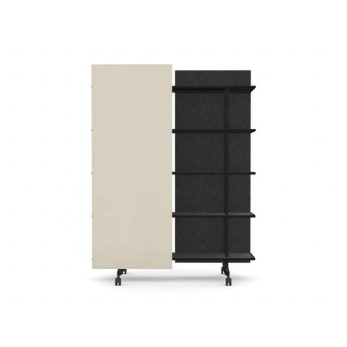 A08 Mobile Shelving Unit with Glass Writing Board