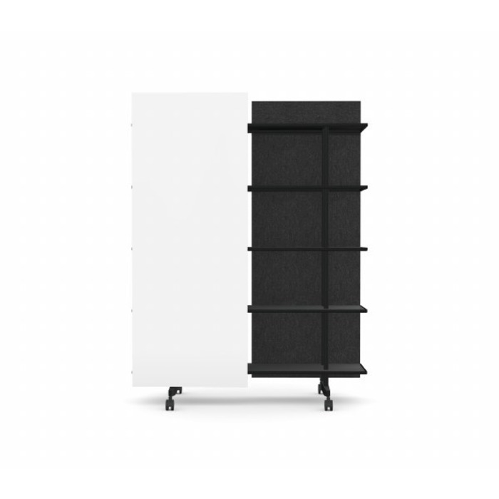 A08 Mobile Shelving Unit with Glass Writing Board